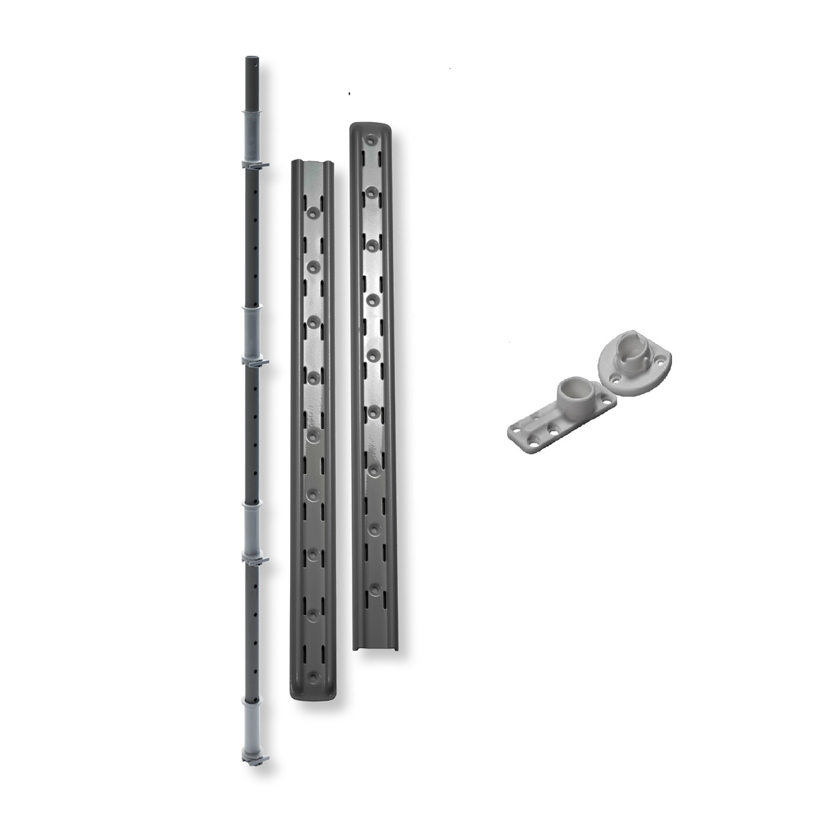 Комплект установочный Леманс H 1265 (Ось + крепежный профиль для полок) АНТРАЦИТ Kessebohmer | официальный магазин