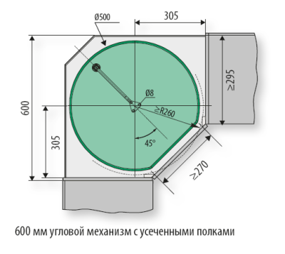 Твистер, h.659-769 мм, Комплект, 2 полки + рама + крепеж Kessebohmer | официальный магазин